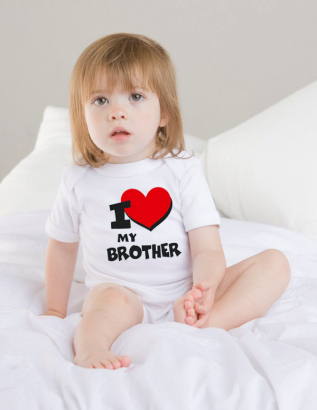 Babybody bedruckt mit " I Love my Brother