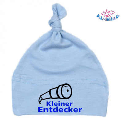 Windeltorte für Jungen Blau/Weiss mit "kleiner Entdecker bedruckt
