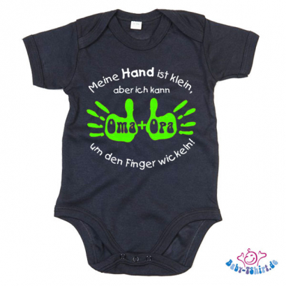 Babybody bedruckt mit "Meine  Hand ist klein..."