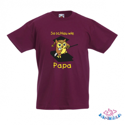 Kinder T-Shirt  mit dem Aufdruck "So schlau wie Papa"