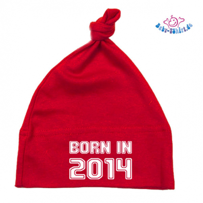 Babymütze bedruckt mit  "Born in 2014"