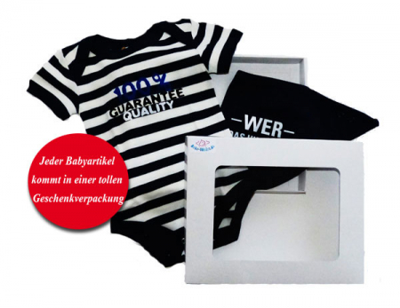 Babybody bedruckt mit "I Love Soccer" Fußball