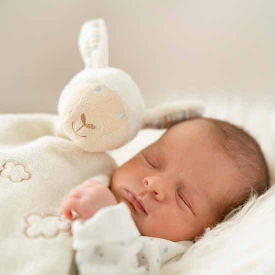 Baby Schmusetuch Deluxe "Lamm wollweiss" von Baby Fehn