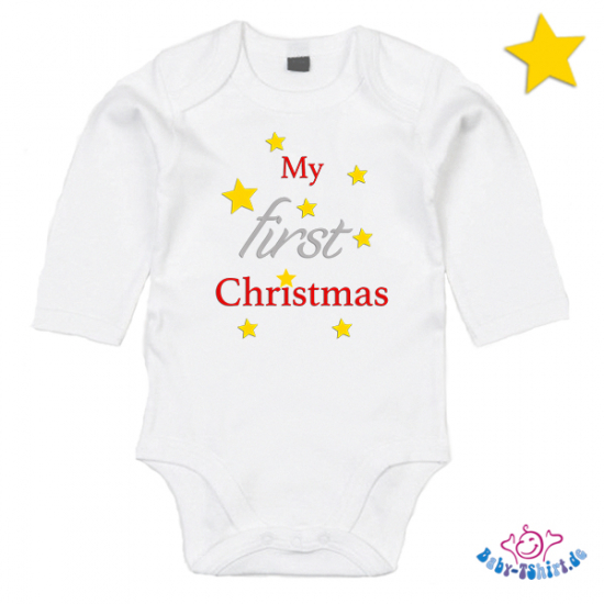 Babybody Langarm - "My first Christmas"
