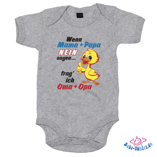 Babybody mit dem Motiv" Wenn Mama und Papa nein sagen...