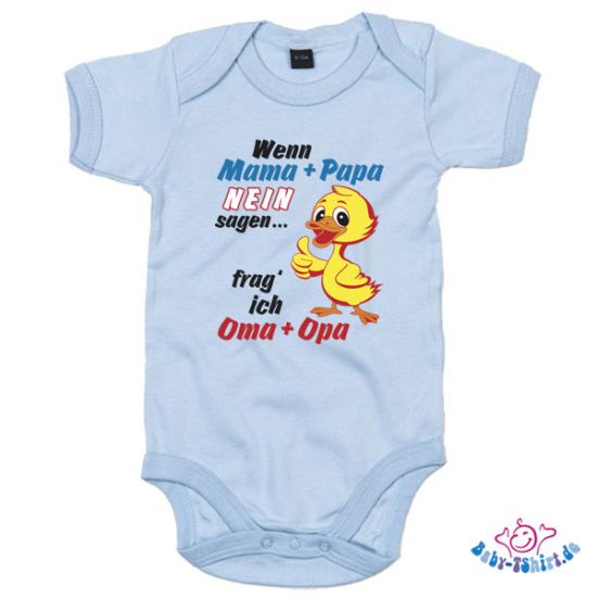 Babybody mit dem Motiv" Wenn Mama und Papa nein sagen...