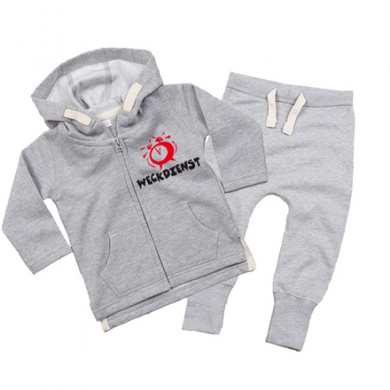 Baby Jogginganzug bedruckt mit "Weckdienst"