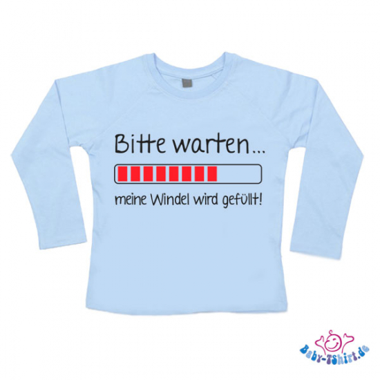 Motiv: "Bitte warten meine Windel wird gefüllt"