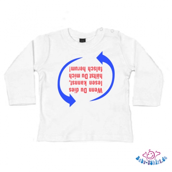 Baby T-Shirt Aufdruck falsch herum