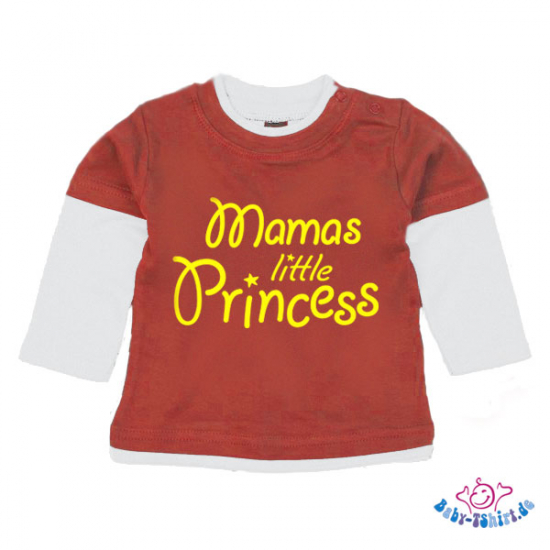 Baby T-Shirt Bicolour mit dem Aufdruck "Mamas little princess"