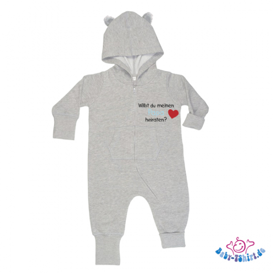 Baby Sweatoverall "Willst du meinen Papa heiraten?"