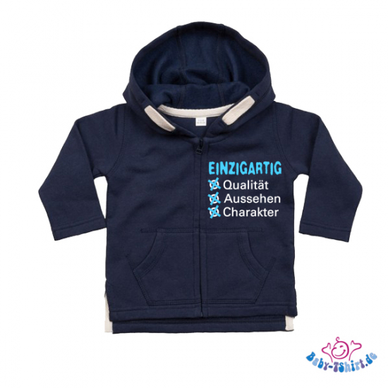 Baby Sweatjacke "Einzigartig"