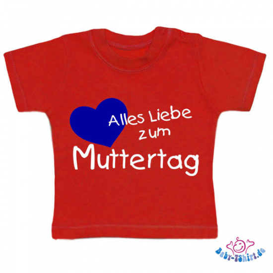 Baby T-Shirt mit dem Aufdruck "Alles liebe zum Muttertag"