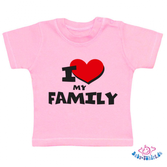 Baby T-Shirt  mit dem Aufdruck "I Love my Familiy