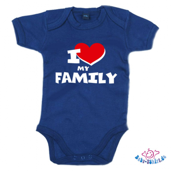 Babybody bedruckt mit "I Love my familiy"