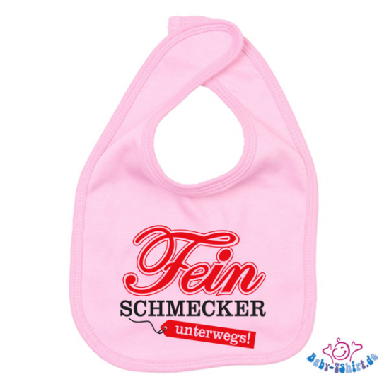 Babylätzchen 2 farbig bedruckt mit "Feinschmecker unterwegs"