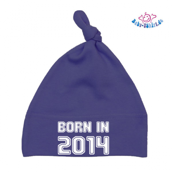 Babymütze bedruckt mit  "Born in 2014"