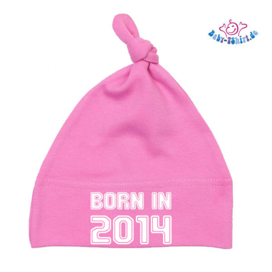 Babymütze bedruckt mit  "Born in 2014"