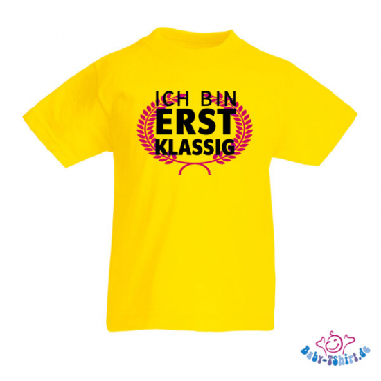 Kinder T-Shirt  mit dem Aufdruck "Ich bin erstklassig"