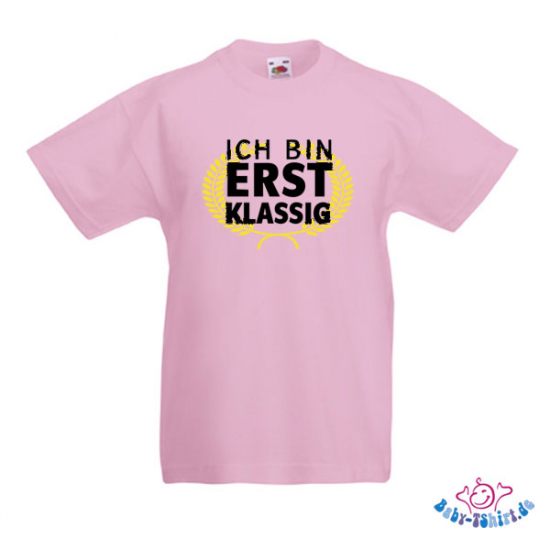 Kinder T-Shirt  mit dem Aufdruck "Ich bin erstklassig"