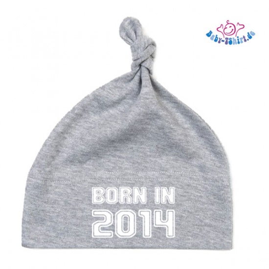Babymütze bedruckt mit  "Born in 2014"